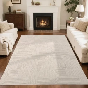 Wholesale Geometric Line Area Rugs - Round Options | HEBE RUGS