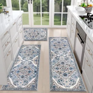 Wholesale Bohemian Floral Kitchen Rug 3-Piece Set Bulk Supplier HEBE RUGS
