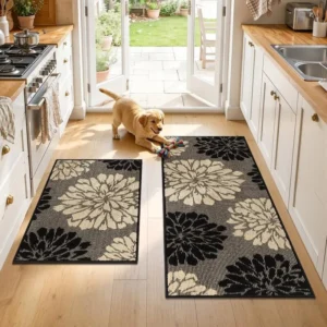 Wholesale Floral Kitchen Runner Rug 2-Piece Set Bulk Supplier HEBE RUGS