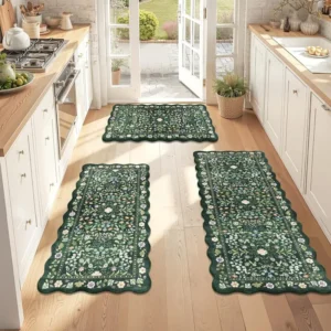 Wholesale Floral Anti-Fatigue Kitchen Rug Sets Runner HEBE RUGS