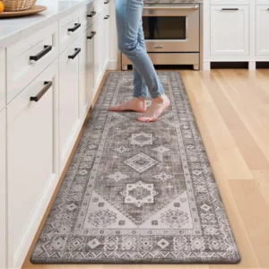 Vintage Boho Medallion Anti-Fatigue Kitchen Runner Rug Non-Slip Comfort Mat HEBE RUGS