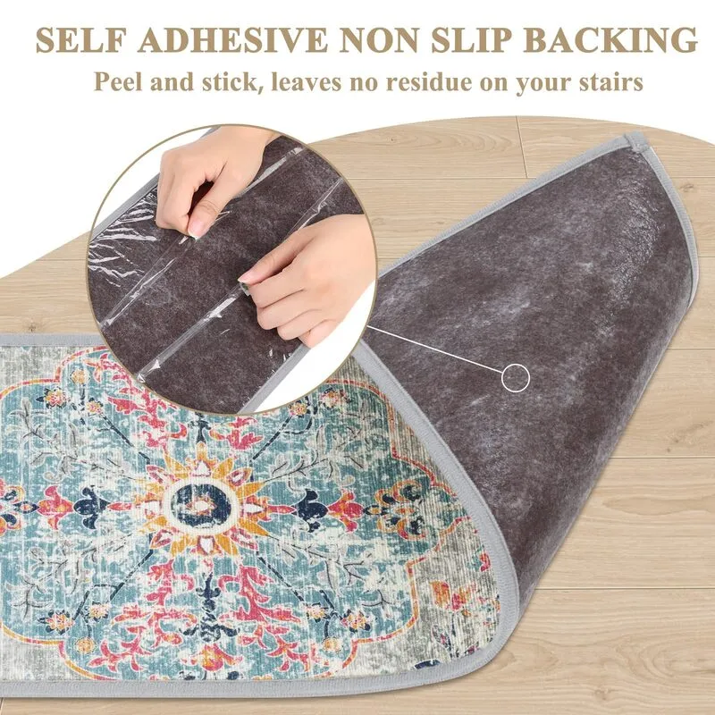 wholesale AR003290 colorful self adhesive non slip stair treads runner peel and stick stair carpet HEBE RUGS
