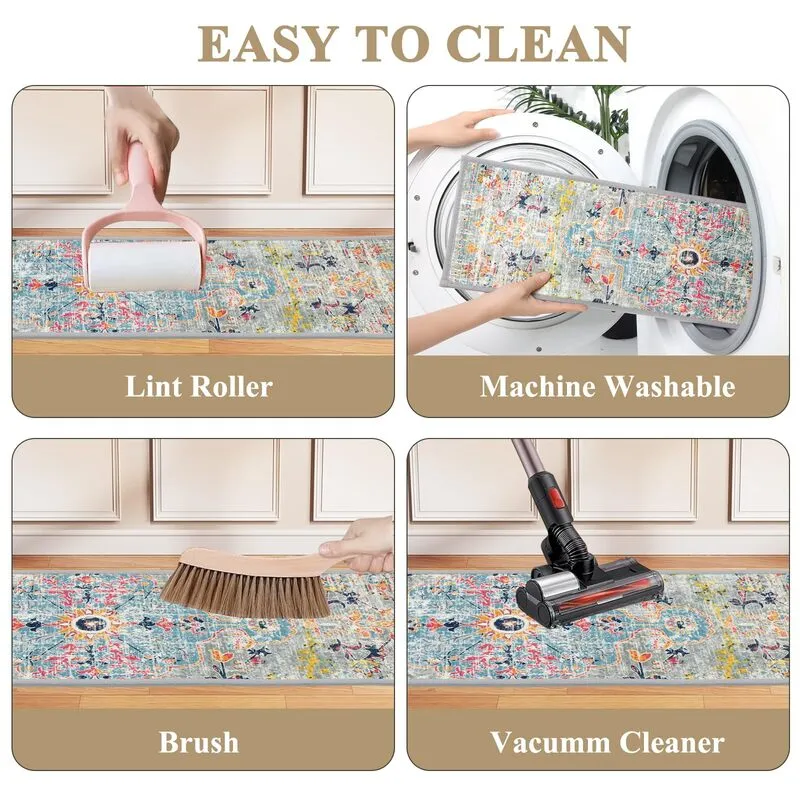 wholesale AR003290 colorful stair treads machine washable easy clean vacuum friendly stair runner HEBE RUGS