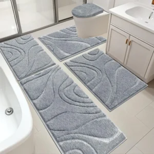 Wholesale Luxury Plush Bath Mat Set HEBE RUGS