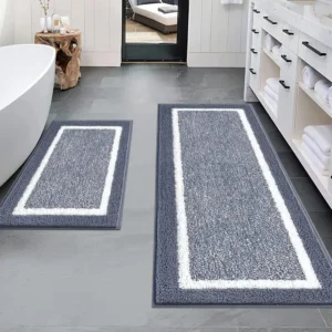 Wholesale Border Striped Bath Rug Set HEBE RUGS