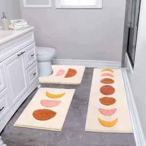 Wholesale Boho Sun Moon Bath Rug Set HEBE RUGS