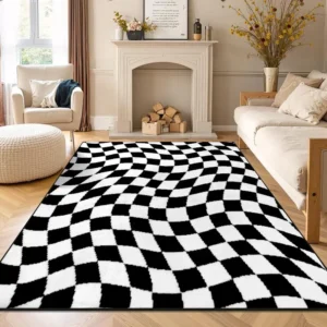 Wholesale Wavy Checkerboard Area Rug Bulk Supplier HEBE RUGS