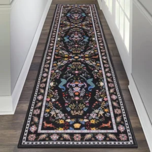 Wholesale Vintage Floral Runner Rug Non-Slip Carpet HEBE RUGS