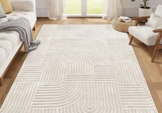 Tapete com motivos geométricos da coleção HEBE RUGS
