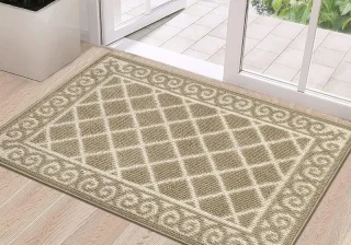 Tapete de entrada com padrão geométrico da HEBE RUGS